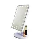 22 LED Makeup Mirror with Lights and Tray Portable Tabletop Vanity Mirror