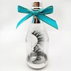 Eyelash Most Popular Plastic Empty Wine Clear Lashbox Mink Eyelash Customized Packaging