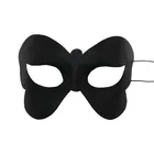 New design pvc butterfly shape party masks half face masquerade black borderless mask