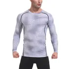 Custom Black And White Men Dry Fit Athletic T Shirt Wholesale Mens Workout Long Sleeve T Shirts