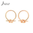 Packaging Customization Fashion Designer Inspired Women Gold Stud Knot Earrings