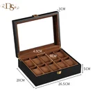 Custom Logo High-End Gift Box Black Wooden Watch Packing Box