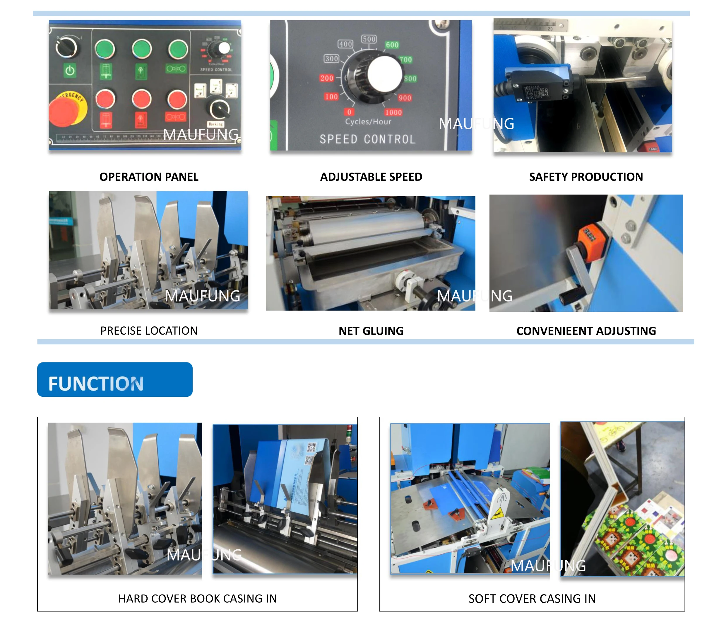 Semi-Automatic Notebook Binding Machine with 1.5kw Power 17 PCS/MIN Speed and 60mm Thickness for Soft Cover and Children Books