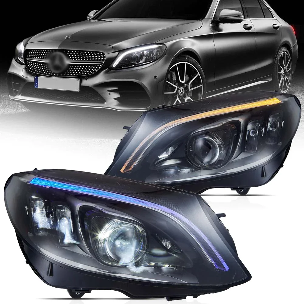 Vland Led Projector Headlights For Mercedes Benz W C Class