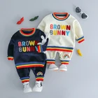 new arrive wholesale colorful rainbow winter baby clothing sets