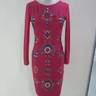Dress with diamond collar and long sleeves for women's fashion