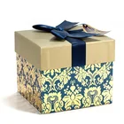 Manufacturer production christmas paper box packaging design custom kraft paper bow tie gift box