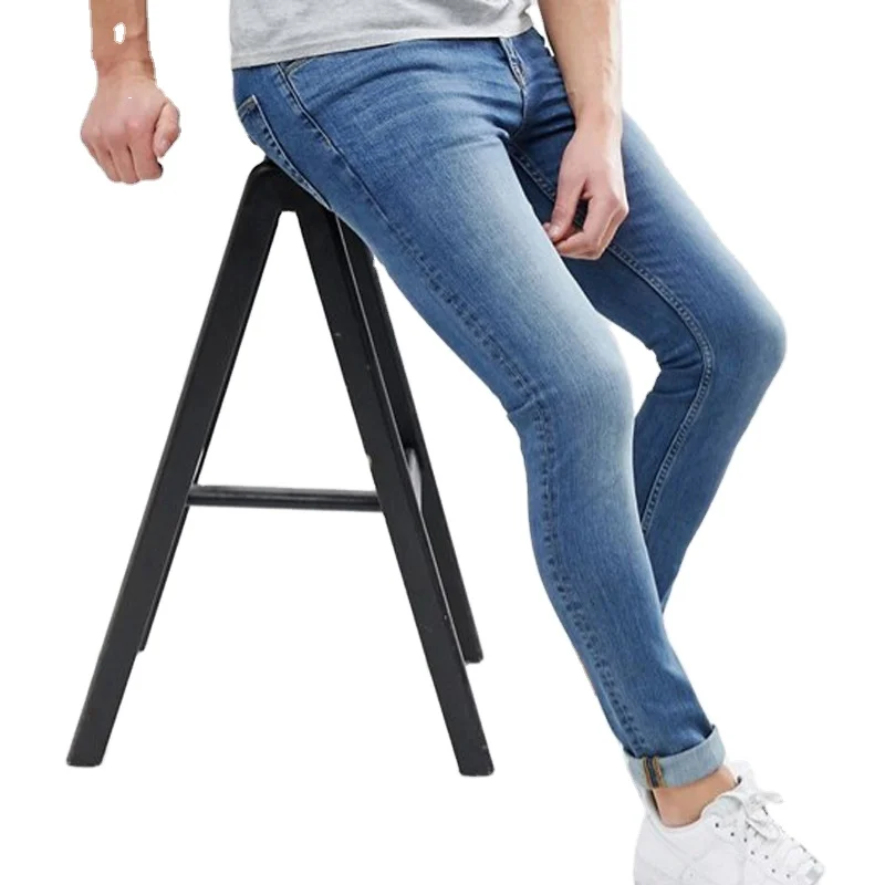 light blue denim skinny jeans mens