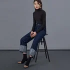 Customizable wholesale high quality neutral vintage Women jeans