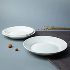 China Dinnerware Supplier Round White Porcelain Plate For Restaurant, Best Fine Dining Plates