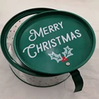 Factory custom transparent plastic box clear can with metal lid