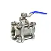 Densen 3PC Threaded Stainless Steel SS304 Ball Valve with Handle Lever
