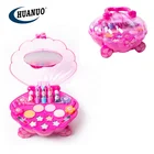 carry cart nail polish make up children cosmetics diy set kids makeup toy for girl