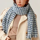 Scarf Scarfs Cotton Houndstooth Plaid Scarf Houndstooth Plaid Scarf Shawls Scarfs Scarf Cotton