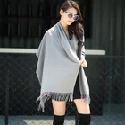 ready to ship 2019 new model knit plain color 100% cashmere scarf