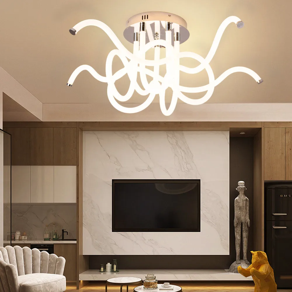 Nordic modern creative led ceiling lamps surface install acrylic fancy ceiling lights for dining room