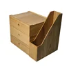 Nice Design Wood Space-saving Desk Organizer Home Office Table Storage File Magazine Organizer Set Box With Drawer