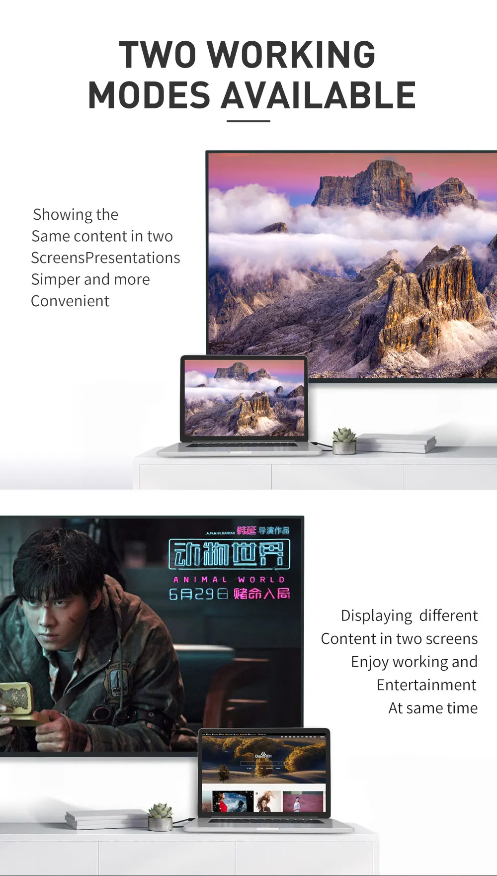 USB3.1 C TO HDMI 4K Type C to HDMI Cable HDMI Adapter Thunderbolt 3 for Huawei P20 Mate 10 Pro MacBook Pro Air ipad Pro - ANKUX.COM