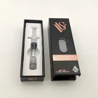1 ml luer lock glass syringe CBD oil packaging box with custom logo