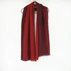 Shawl Classic Colour Block Texture Woven Yak Wool Luxury Winter Shawl Scarf