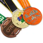 China Manufacturers Online Custom Wholesale Award Sport Medals And Trophy With Ribbon