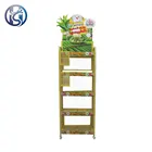 5 layers spray paint tea display rack customizable metal retail stand tea display with wheels