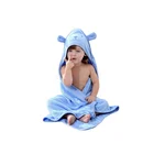 Customized baby bath terry towel coat set fashion cute 100% cotton kids animal hooded baby towel