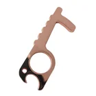 Metal Keychain Bottle Opener Custom Door Handsfree Engraved Bathroom Hands-free Antimicrobial Hand Tool Copper Brass