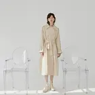 Fashion single breasted polyester casual long wind women dust coat