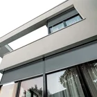 Screen Metal Motorized Outdoor Blinds Aluminum Sun Shading Motorized Outdoor Zip Screen Blind