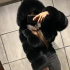 Fox Women Coat Women Coat Faux Fox Hair Long-sleeved Stitching Women Coat