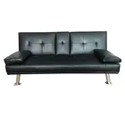New design professional PU leather 2 seat sofa bed sofa couch