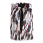 High Quality Raccoon Fur Colorful Fashion Vest coat Short Style jacket Waistcoats Gilet winter leather splicing jacket