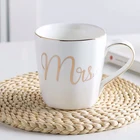 High quality square shape mug real golden printed new bone china coffee cup milk mug ceramic mug