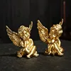Resin Golden Sweet Cherub Cute Angel Statue Figurines