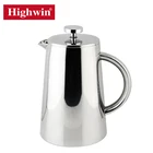 Wholesale 8 Cup Sliver Stainless Steel French Coffee Press Making Tea With Coffee Maker
