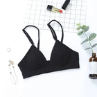 American cotton comfortable triangle cup thin vest sports bra