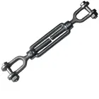 Construction Malleable Iron Steel DIN1480 hot dip galvanised forged turnbuckle with jaw and jaw