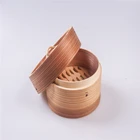 China Supplier Wholesale Cryptomeria Wood Safe Round Dumpling Steamer