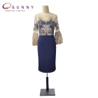 Embroidery evening dresses 2019 party latest ladies office dresses D1765
