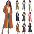 Ladies Hot style with big pocket sweater Long coat 100% cashmere cardigan oversized pullover