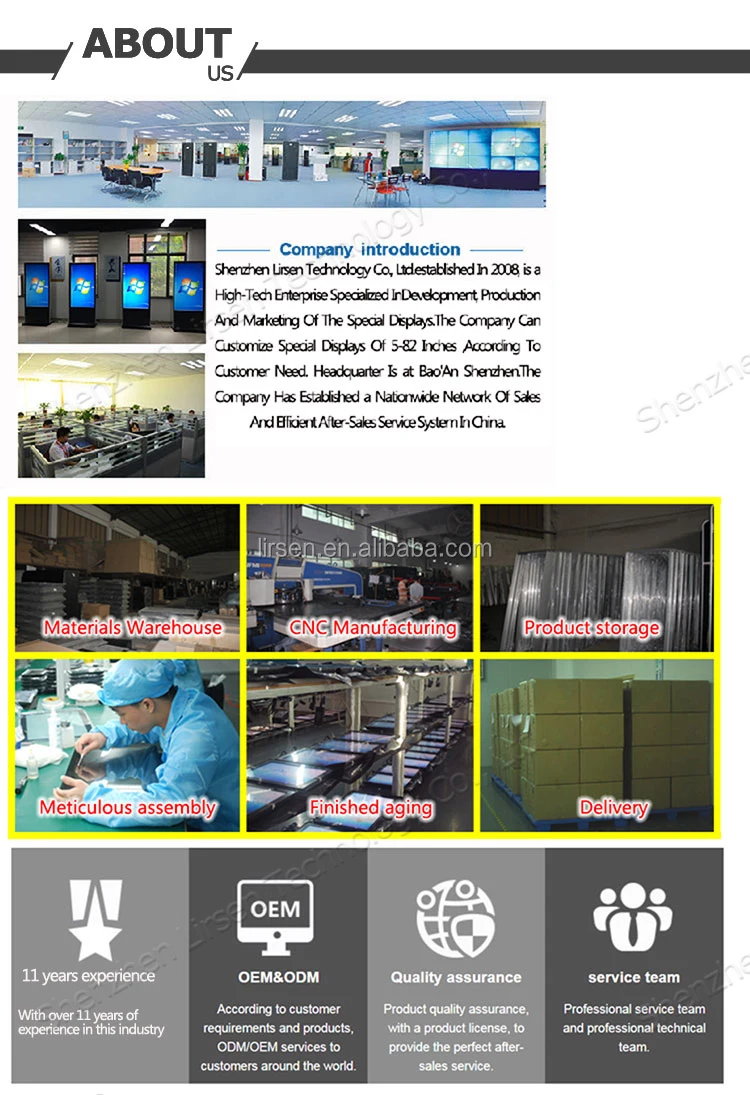 Wall mounted digital signage LCD advertising video player HD display 5*55 inch splicing screens DID LCD video wall