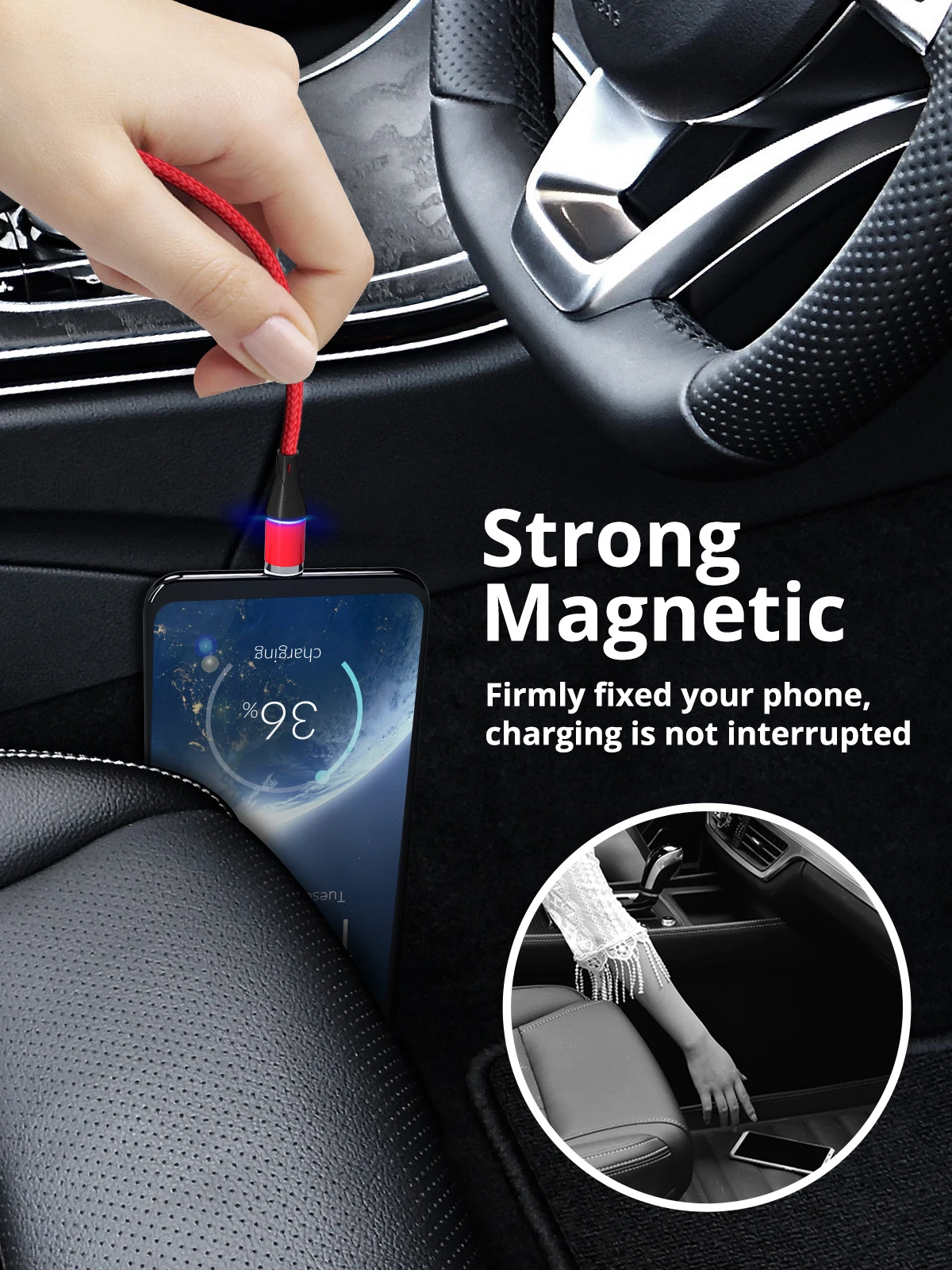 Magnetic Micro USB Cable 2.4A Fast Charging Data Cable for Samsung Huawei Xiaomi LG Magnet Charger Mobile Phone USB Cord - ANKUX.COM