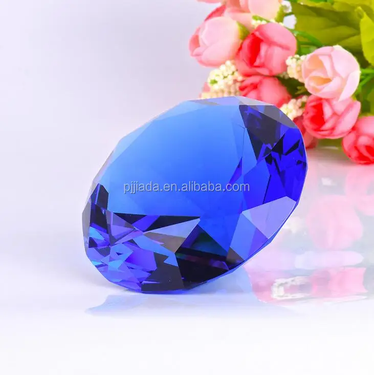top sale unique design blue crystal big diamond decoration
