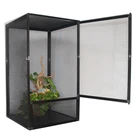 Pet Terrarium Reptile Reptile Terrarium XL Size Black Acrylic Door Pet Screen Cage For Iguana