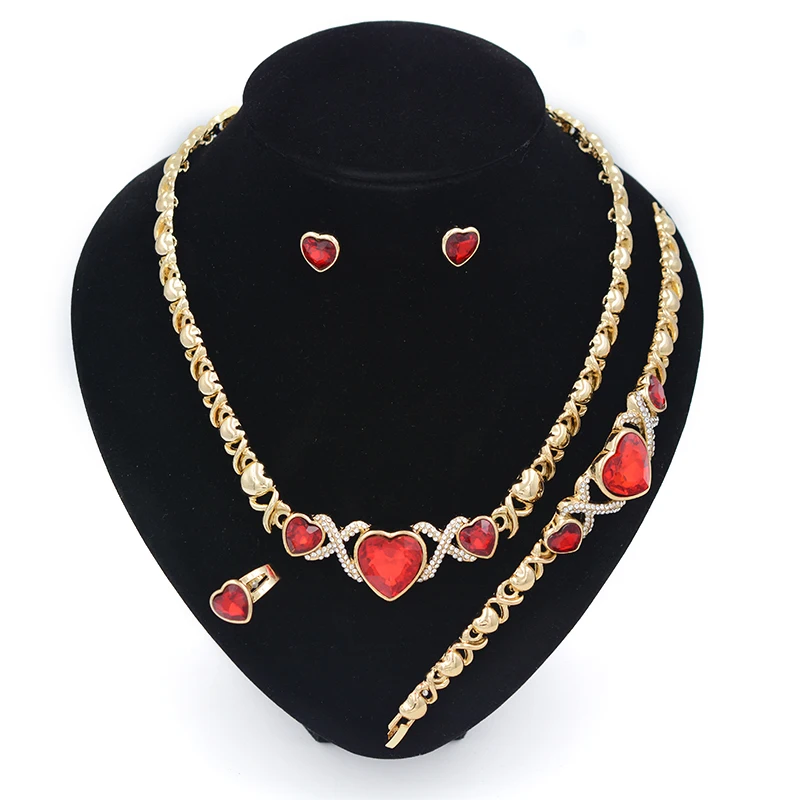 Free Shipping 2020 necklace Heart Xoxo I love you Wedding 18k gold plated african High quality jewelry sets for women
Free Shipping 2020 necklace Heart Xoxo I love you Wedding 18k gold plated african High quality jewelry sets for women