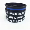 Thin line BLUE LIVES MATTERS silicone bracelet / Factory the lowest price thin blue line silicone wristband /blue line band