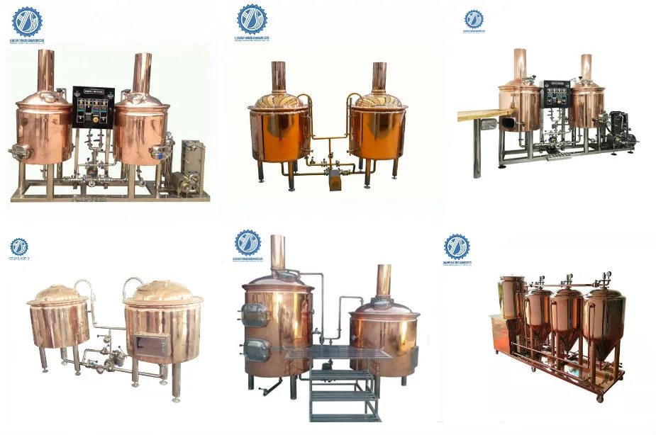 Commercial red copper beer brewing equipment for pub
