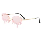 Sunglasses 2020 Trendy Personality Ocean Film Dazzle Color Sunglasses Exaggerated Tear Modelling Eyewear