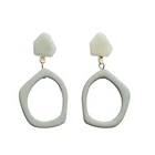 Korean Designer Fashion Acrylic Resin Earrings Modern Girls Acrylic Hoop Earring Jewelry Made in China 2019